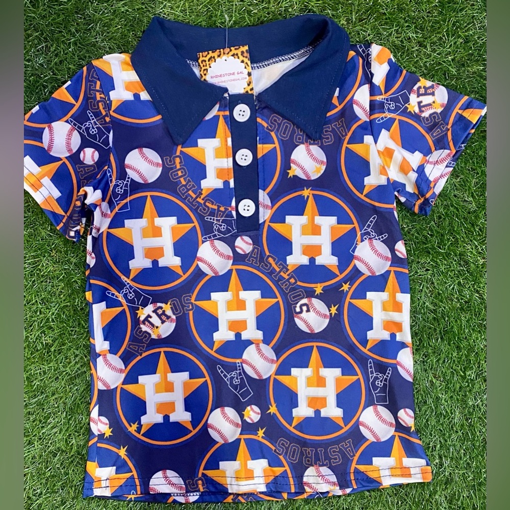 BRAND NEW WITH TAGS Kids' Astros Game Day Polo